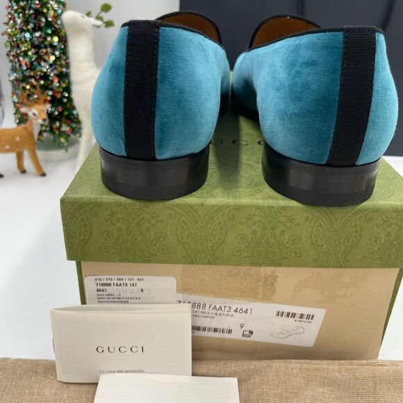 Men’s Gucci velvet horse bit loafers size 9 fits 10 US made in Italy - Picture 5 of 8